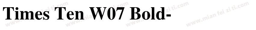 Times Ten W07 Bold字体转换